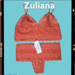 Zuliana Size Large Lace 2 Piece Cheeky Set. Made In Brazil. New With Tags. Photo 3