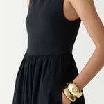 J.Crew NWT  Fitted Knit Mockneck Dress Poplin Skirt Black Size Medium Photo 2