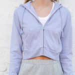 Brandy Melville  Light Blue Zip-Up Hoodie Photo 1