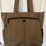 LLBean Travel Tote Bag ZipTop Thick Polyester Rugged Outdoor Tote Luggage Slip Brown Photo 0