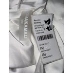 Norma Kamali Bias Obie Skirt in Snow White Small New Womens Satin Long Maxi Photo 7