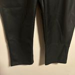 7 For All Mankind Faux Leather Wide Cropped Leg Pants Black- Size Medium Photo 5