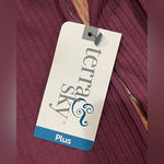 Terra & Sky  Long Sleeve Burgundy Dress Photo 10