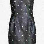 Topshop ‎ faux leather dress black with gemstones size 8 Photo 0