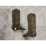 Isabel Marant  Denvee Suede Western Knee High Tall Boots Khaki EU 35 Photo 0