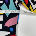 Big Dart Vintage Op Art Dopamine Colorblock Button Collared Blouse Shirt Top 8 Black Photo 6