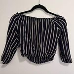 Brandy Melville  Off The Shoulder 2/4 Sleeve Striped Women’s Top One Size EUC Photo 0