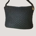 The Sak Black Crochet Shoulder Bag Zipper Closure Inner Pocket Photo 4