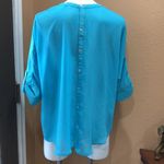 Black Rainn  blue 3/4 sleeve blouse Photo 4