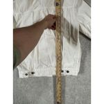 Pilcro and The Letterpress Jacket Womens Medium White Denim Distressed Stretch Photo 7