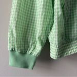 Lavon Vintage 80s Gingham Full Zip Jacket Shoulder Pads windbreaker pockets L Photo 2