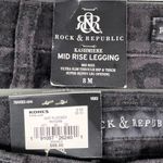 Rock & Republic Kashmiere Mid Rise Legging 8M Black Cheetah Got Flocked New Photo 6