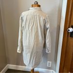 Roots  White & Black Striped Long Sleeve 100% Cotton Dress Women’s Size Small Photo 2