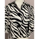 Sandro Sportswear Zebra Wide Sleeve Short Blazer Button Up Photo 1