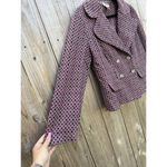 Miss Dorby Vtg Women's Blazer Suit Jacket‎ Purple Geometric Size 12 Photo 3