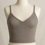 Free People ⭐  Intimately Ribbed Seam Brami – Gray – Size M/L ⭐ Photo 0