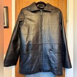 Bisang Alpine Switzerland Couture Women Black Lined Genuine Leather ZipUp Coat Photo 0