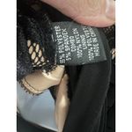 Adrianna Papell  Black Lace Panel Sheath Dress Knee Length Cap Sleeve Square Neck Photo 5