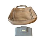 Adrienne Vittadini Women's Brown Crocodile Embossed Shoulder Bag Photo 3