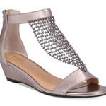 Thalia Sodi  Gold-Tone Rhinestone Wedges 8.5 Photo 0