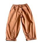Maeve Anthropologie Rust Orange Curve Poplin Barrel Pants Cropped Size Small NWT Photo 6