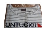 NEW UNTUCKit Leoville White Stripe Cotton Casual Long Sleeve Tee M Size M Photo 3