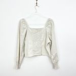 Madewell Corduroy Sweetheart Smocked-Back Top Photo 7