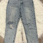 Material Girl Distressed Light Blue Jeans Size 7 Photo 0