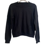 Lululemon City Sweat Crew Black Stretch French Terry Pullover Sweatshirt Size 4 Photo 0