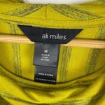 Ali Miles Striped Cowl Neck Tunic‎ Top Sz Medium Mustard Yellow Artsy Boho Comfy Photo 4
