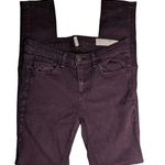 Rag and Bone /JEAN The Skinny Jeans 26 Denim Slim Bodycon Wine Burgundy Oxblood Photo 0