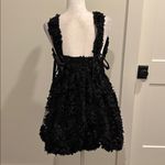 Day + Moon black textured bubble hem mini dress Sz M Size M Photo 2