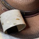 Southern Living Cream and Gold Hair on Hide Cuff Bracelet Photo 0