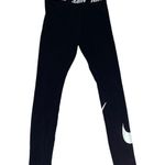 Nike Women's  Sportswear Club Leggings Swoosh Logo Athletic Full Length Black and White Size XS Photo 0