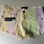NWT True Gypsy rainbow tie dye Jean shorts in size 3 raw hems Photo 3