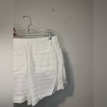 Gap  365 White High Rise Linen Blend Trouser Preppy Coastal Shorts Sz L NWT Photo 4