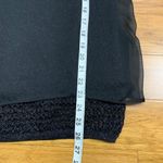 Tribal Sparkle Blouse Womens Small Long Sleeve Sheer Layered Lace Trim Top Black Photo 7
