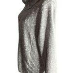 Sag Harbor Missy Grey Metallic Turtleneck Pullover Long Sleeve Sweater Photo 1