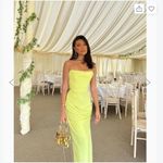 House Of CB  XS D-DD‎ Adrienne Lime Green Strapless Dress gown neon NWOT Photo 1