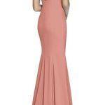 Dessy Collection New Desert Rose Off The Shoulder Criss Cross Trumpet Gown 8R Photo 1