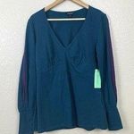 Wallis Evera Lou Vneck Top Evergreen Plum Size L Photo 0