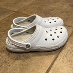 Crocs Pale Blue Classic Lined Clog Shoes Unisex M7 W9 203591 Comfort Faux Fur Size 9 Photo 10