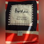 Boden Melon/White Striped Cotton Shirt Size 6 White Photo 5