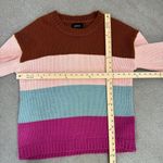 MINKPINK  Cozy Up With Me Slouchy Sweater Large‎ Colorblock  Multi Photo 12