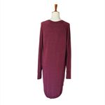 Athleta Sweatshirt Style Midi Dress Size M/T Burgundy Photo 5