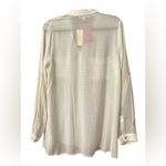 Skies Are Blue  white button down blouse NWT Photo 1