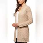 Leo & Nicole Women's 
Open Front Long Pointelle Cardigan! Photo 1