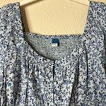 Old Navy Floral Puff-Sleeve Smocked Button Down Blouse Size S Photo 7