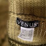 Venus Olive Green Chunky Cable Knit Sweater Dress Cowl Neck Photo 4