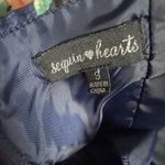 Sequin Hearts  Strapless Navy Floral Dress Photo 10